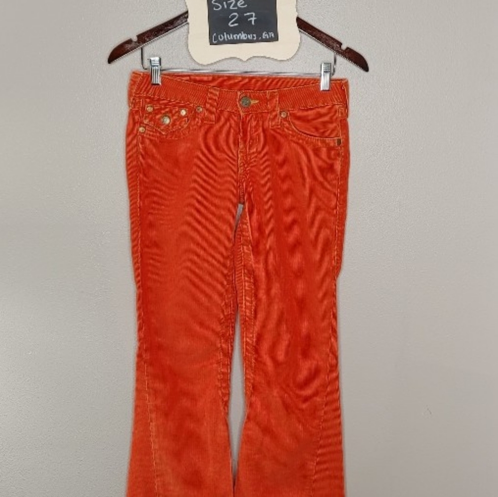 Wide leg Orange  jeans
